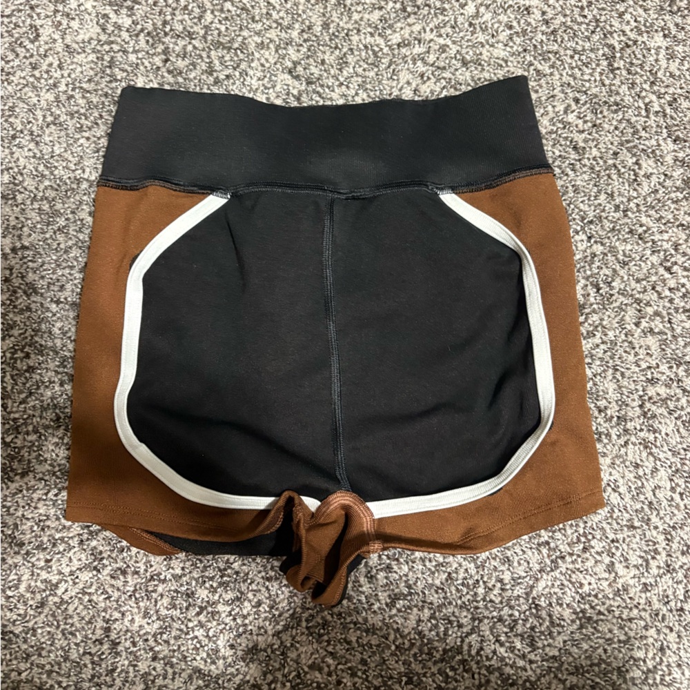 FP Movement by Free People Black and Brown Bike Shorts